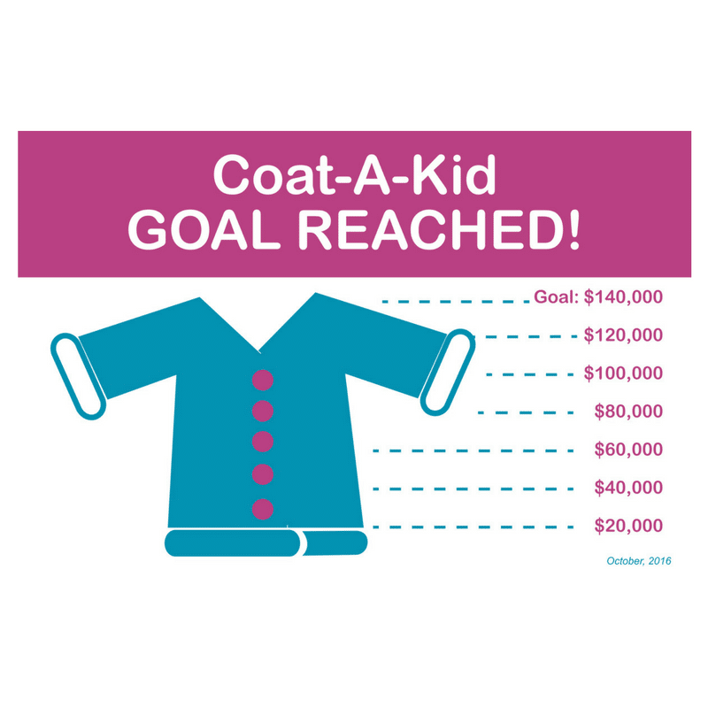 Coat A Kid Goal Reached Graphic