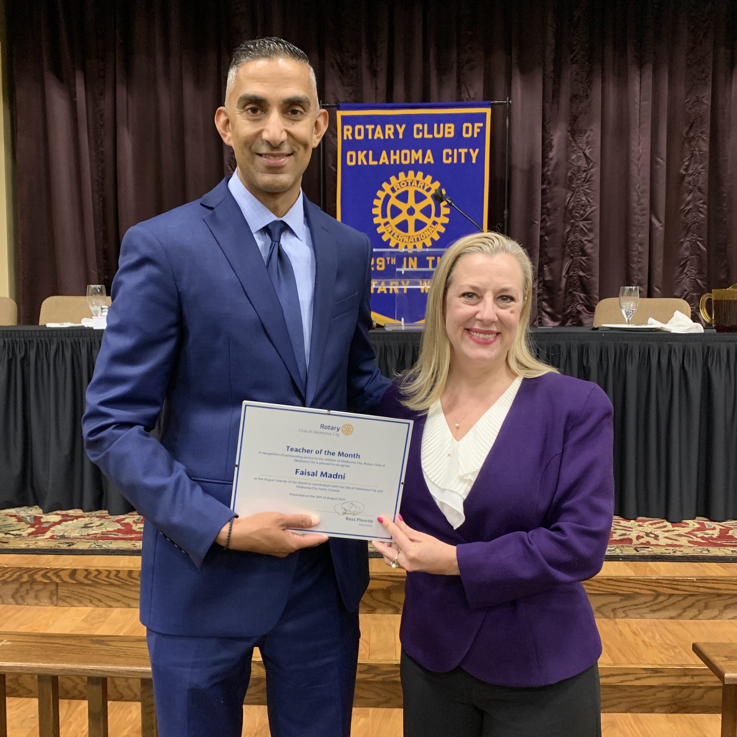 Rotary Teach Program OKCPS Foundation Celebrates Rotary Club Teacher of the Month